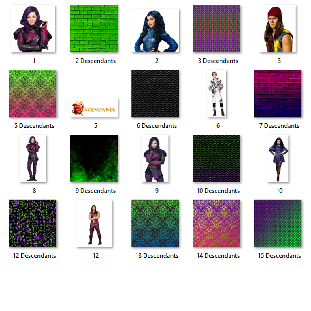 Kit Digital Papéis Descendentes  2