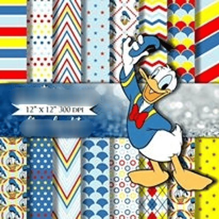 Kit Digital Papéis Pato Donalt  1