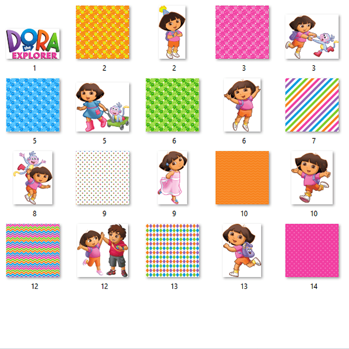 Kit Digital Papéis Dora Aventureira 2 2