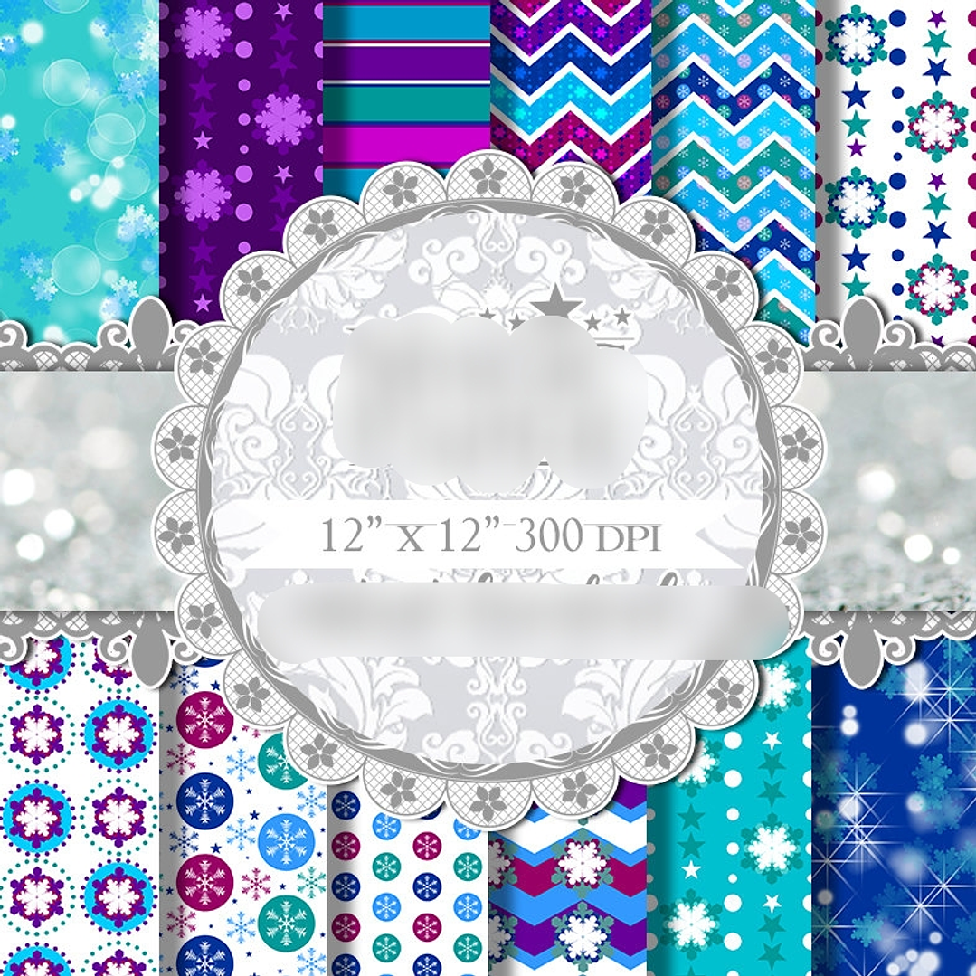 Kit Digital Papéis Frozen  1