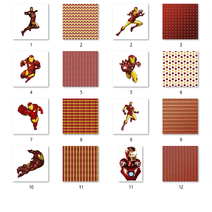 Kit Digital Papéis Homem de Ferro  2