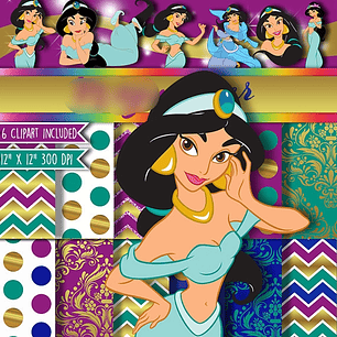 Kit Digital Papéis Jasmine 