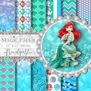 Kit Digital Papéis Ariel 