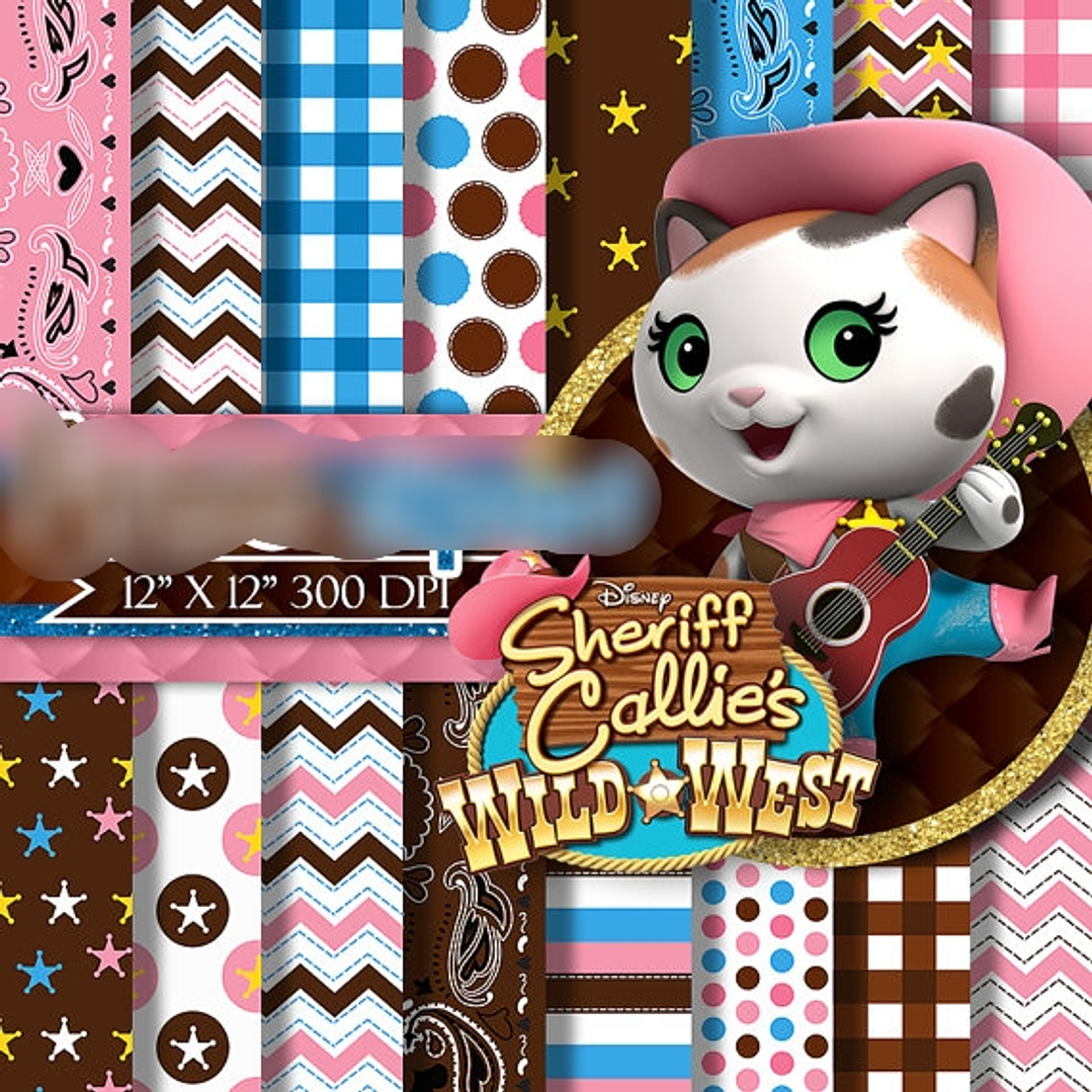 Kit Digital Papéis Papel Mágico Xerife Callie 1