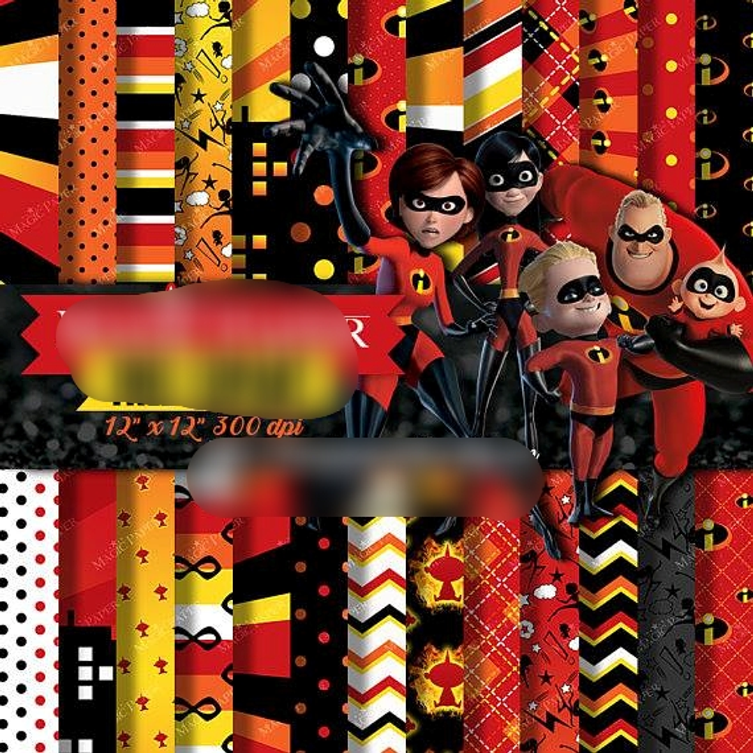 KIt Digital Papéis Os Incríveis  1