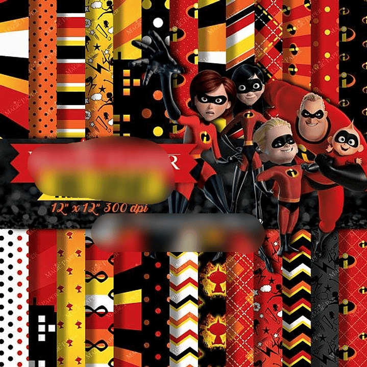 KIt Digital Papéis Os Incríveis  1