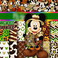 Kit Digital Papéis Mickey Mouse Safari - Thumbnail 1