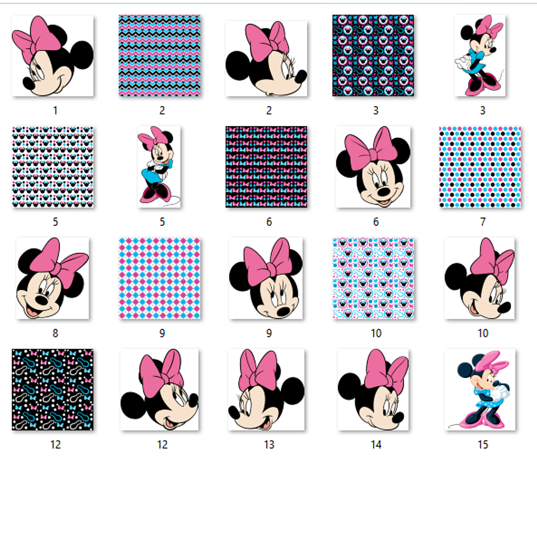 Kit Digital Papéis Minnie Mouse  2