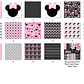 Kit Digital Papéis Minnie Mouse Preto com Rosa  - Thumbnail 2