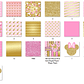 Kit Digital Papéis Minnie Mouse Ouro e Rosa  - Thumbnail 2
