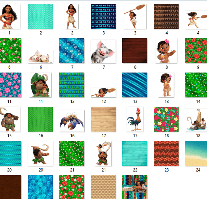 Kit Digital Papéis Moana  2