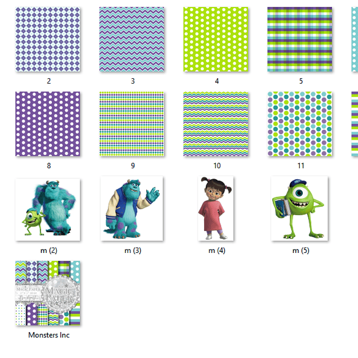 Kit Digital Papéis Monstros S.A 2