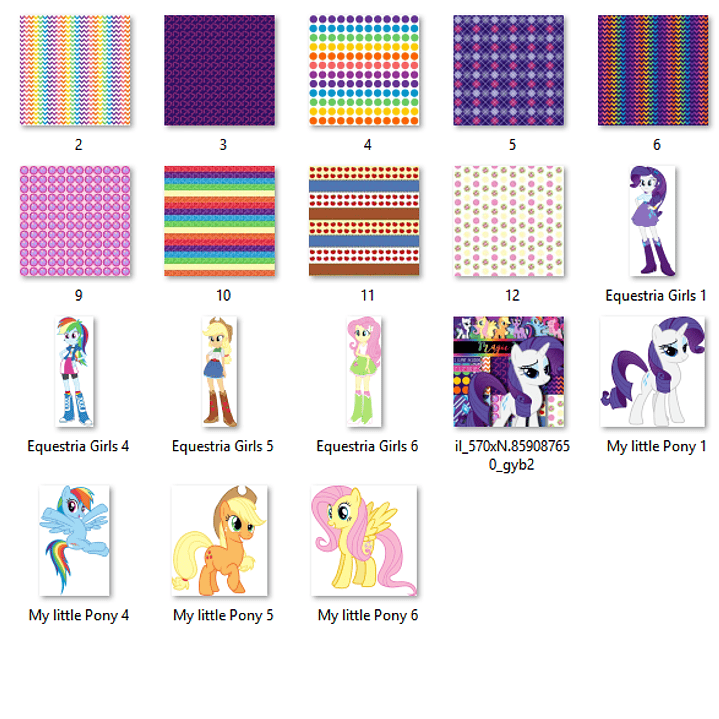 Kit Digital Papéis My Little Pony  2