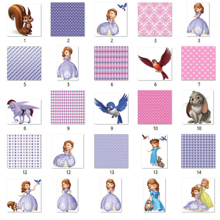 Kit Digital Papéis Princesinha Sofia  2