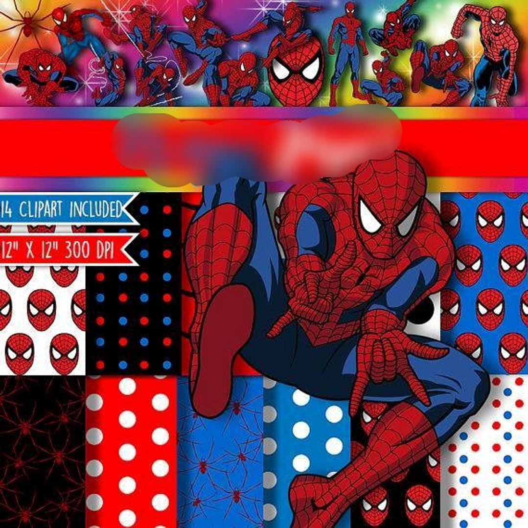 Kit Digital Papéis Homem Aranha  1