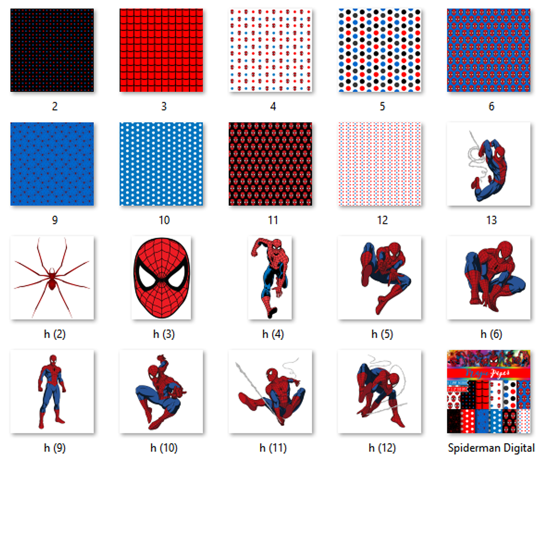 Kit Digital Papéis Homem Aranha  2