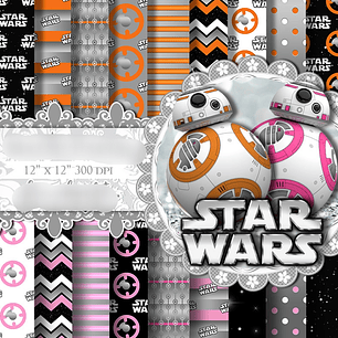 Kit Digital Papéis Star Wars 