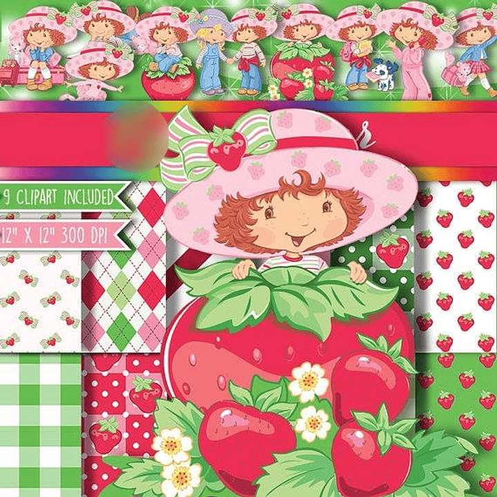 Kit Digital Papéis Moranguinho 1