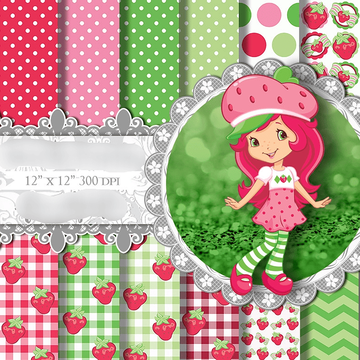 Kit Digital Papéis Moranguinho 02 1