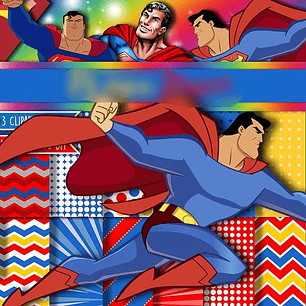 Kit Digital Papéis Superman 