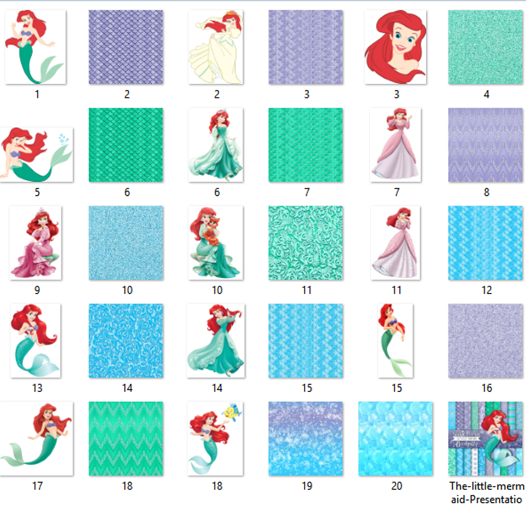 Kit Digital Papéis Ariel  2