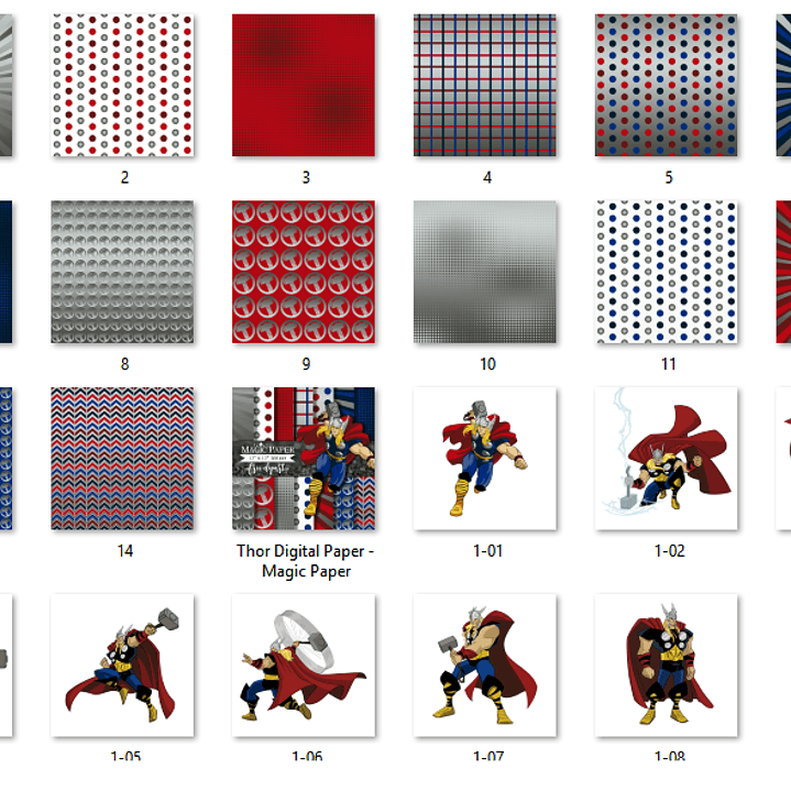 Kit Digital Papéis Thor 2