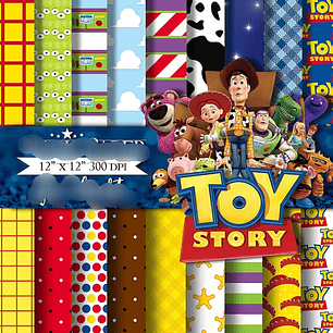 Kit Digital Papéis Toy Story 