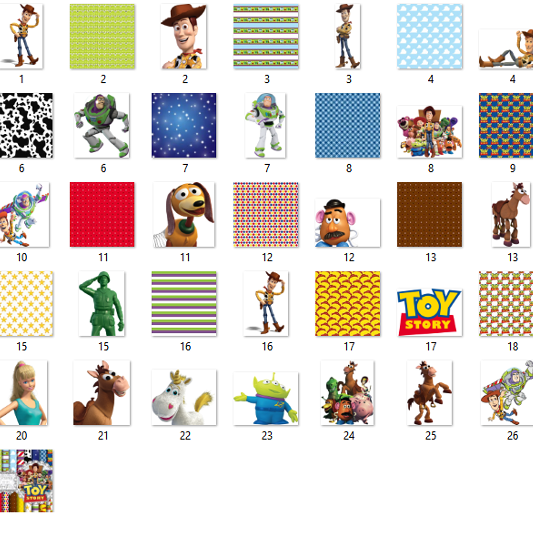 Kit Digital Papéis Toy Story  2