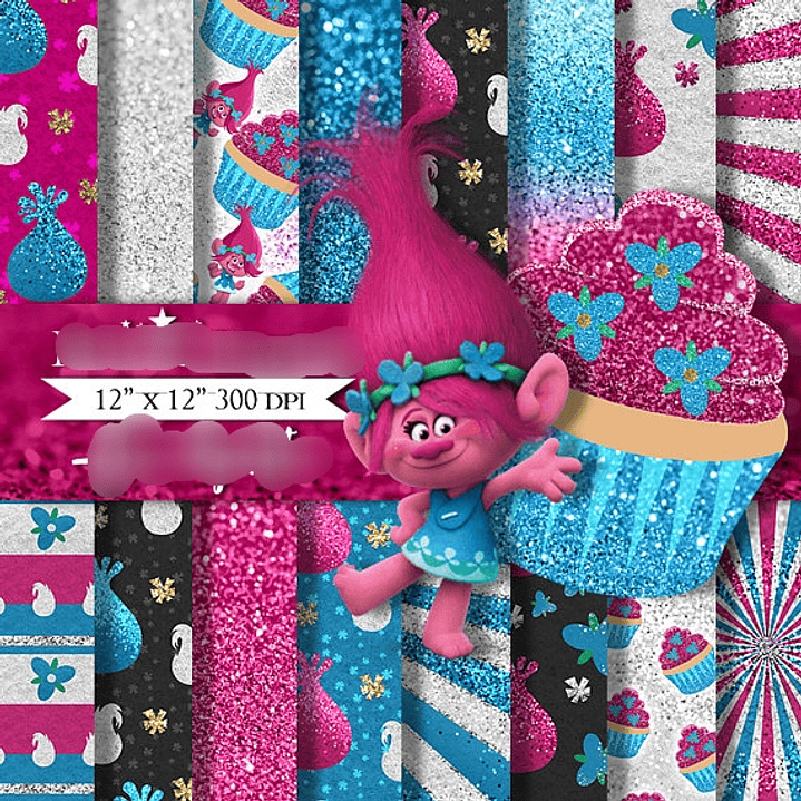 Kit Digital Papéis Trolls 02 1