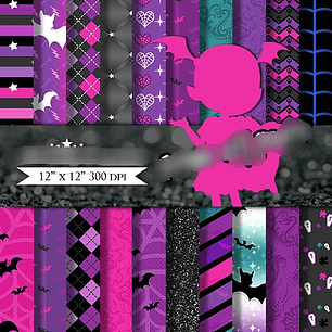 Kit Digital Papéis Vampirina 