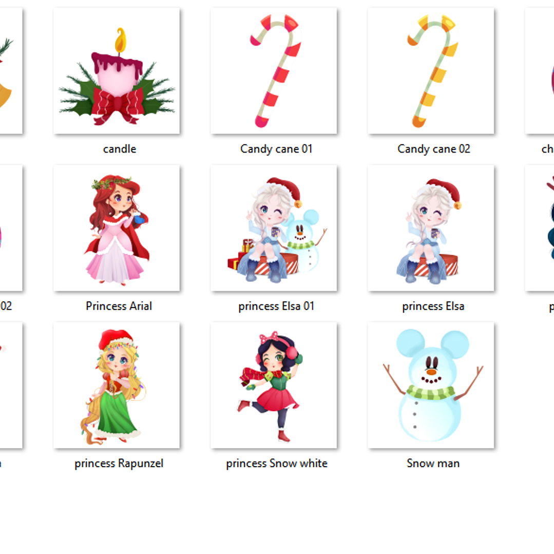 Kit Digital Natal Princesas 2