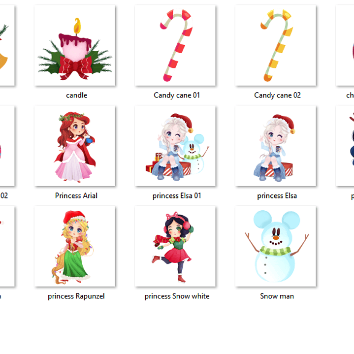 Kit Digital Natal Princesas 2