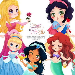 Kit Digital Pequenas Princesas 