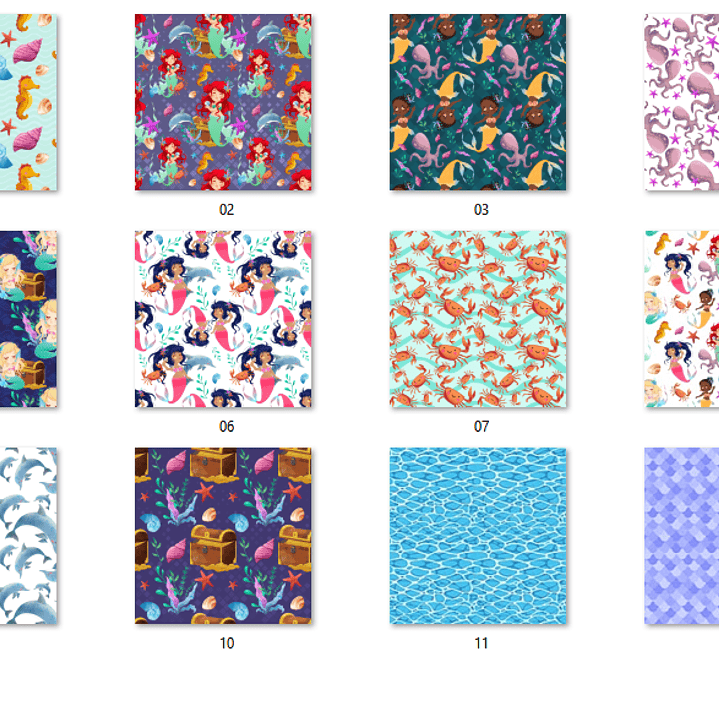 Kit Digital Papéis Esquadrão Sereia  2