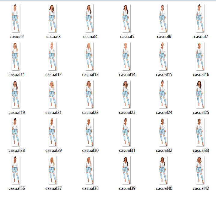 Kit Digital Mulher Roupa Casual 2