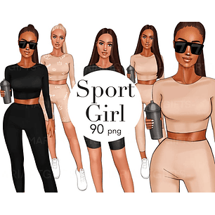 Kit Digital Mulheres com Roupa de Academia 