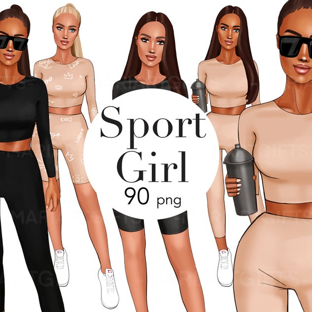 Kit Digital Mulheres com Roupa de Academia  1