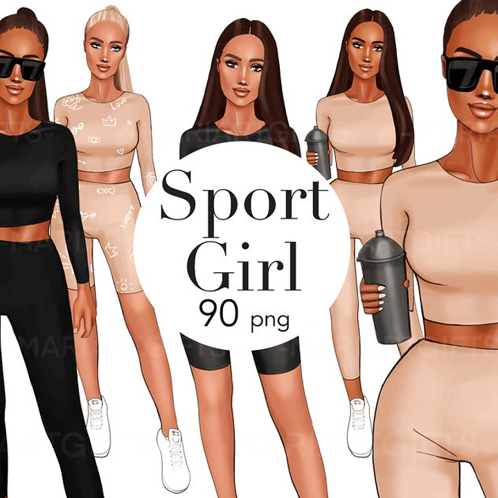 Kit Digital Mulheres com Roupa de Academia  1