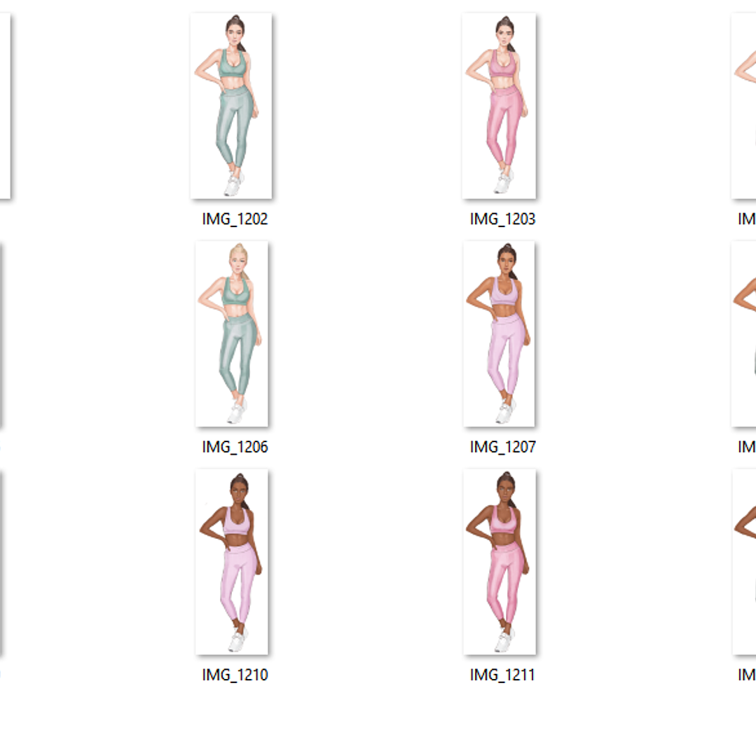 Kit Digital Garotas Esportistas 2