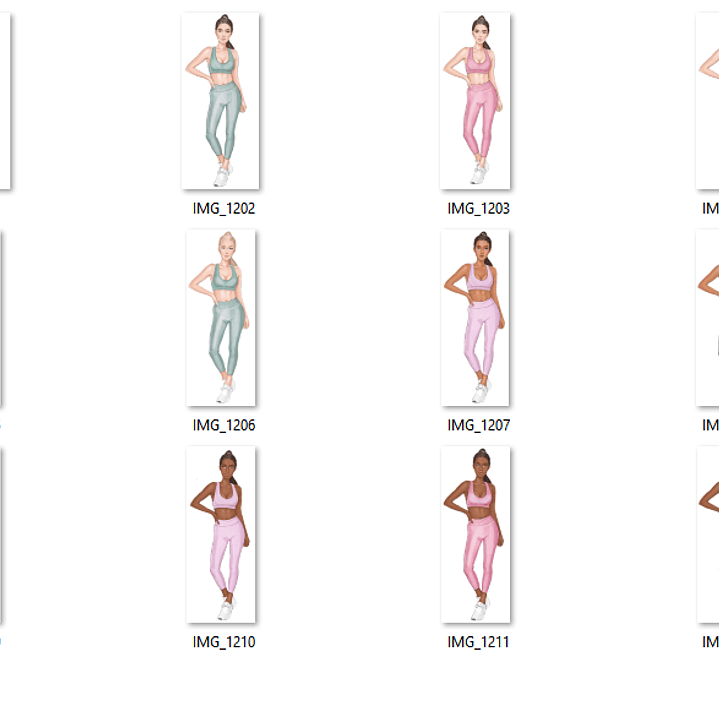 Kit Digital Garotas Esportistas 2