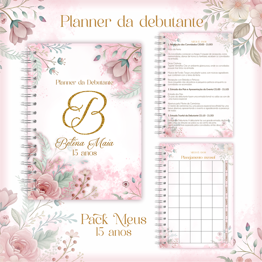 Arquivo Combo 15 anos Debutante Floral 2