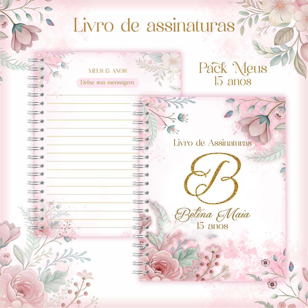 Arquivo Combo 15 anos Debutante Floral 3