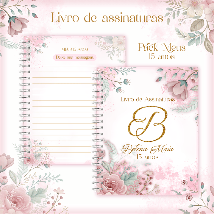 Arquivo Combo 15 anos Debutante Floral 3