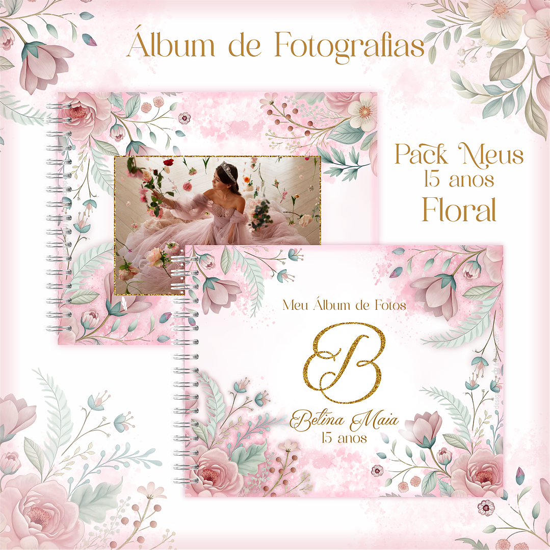 Arquivo Combo 15 anos Debutante Floral 5