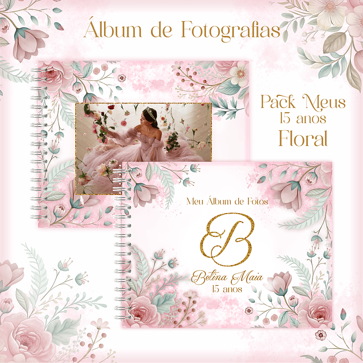 Arquivo Combo 15 anos Debutante Floral 5