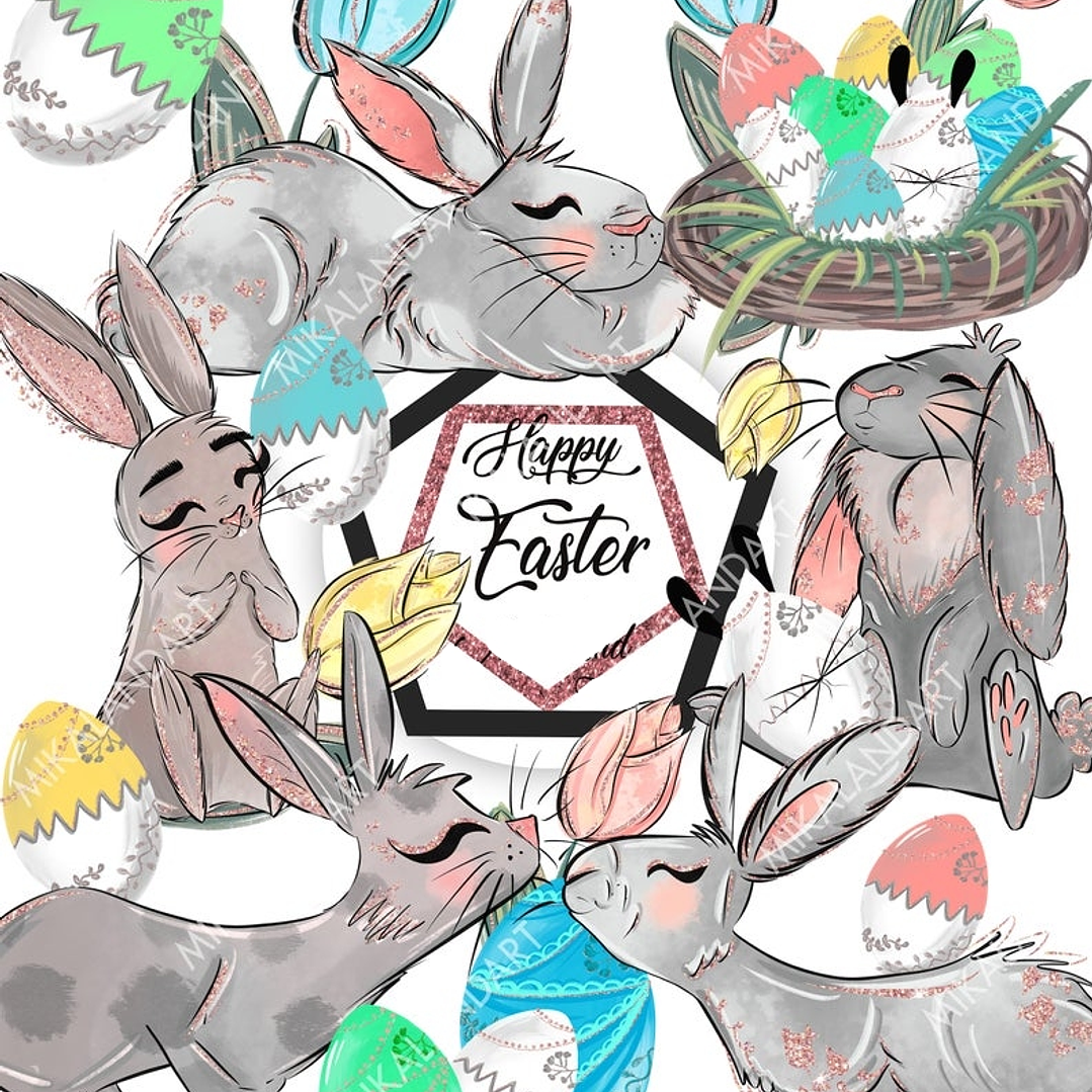 Kit Digital Feliz Páscoa  1