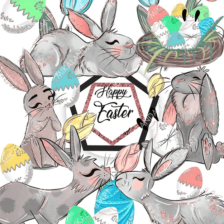 Kit Digital Feliz Páscoa  1