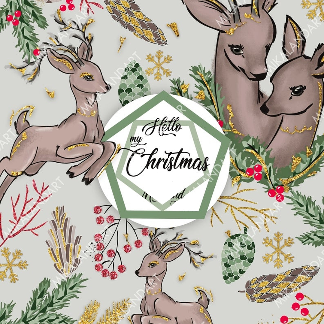 Kit Digital Veados de Natal 02 1