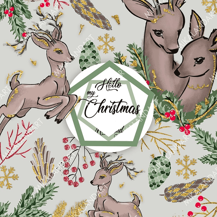 Kit Digital Veados de Natal 02 1