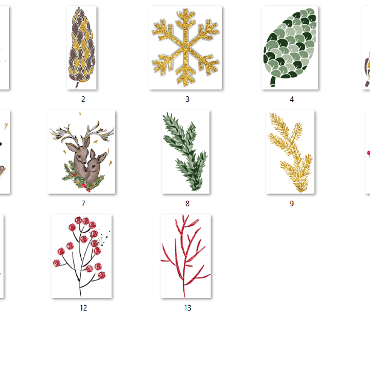 Kit Digital Veados de Natal 02 2